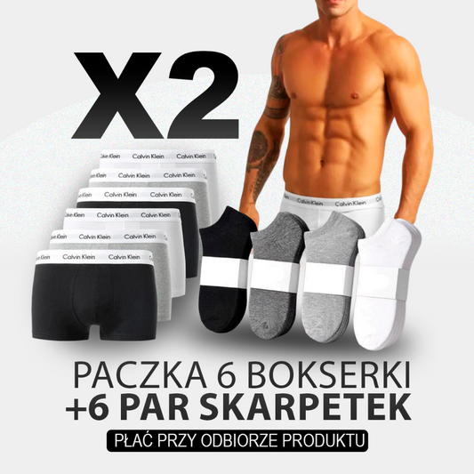 Zestaw 6 Majtek + 6 Par Skarpet CK - Promocja