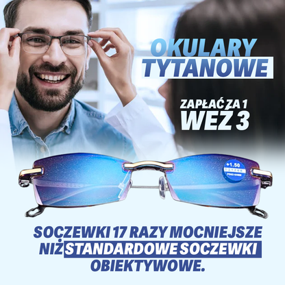 KUP 1, OTRZYMAJ 3 - Okulary Inteligentne Titanium 60 z inteligentnym ustawieniem ostrości